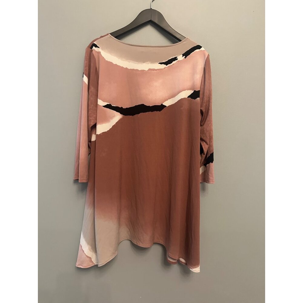 Alfani Printed Boat-Neck Tunic Top Size Large - Picture 4 of 5